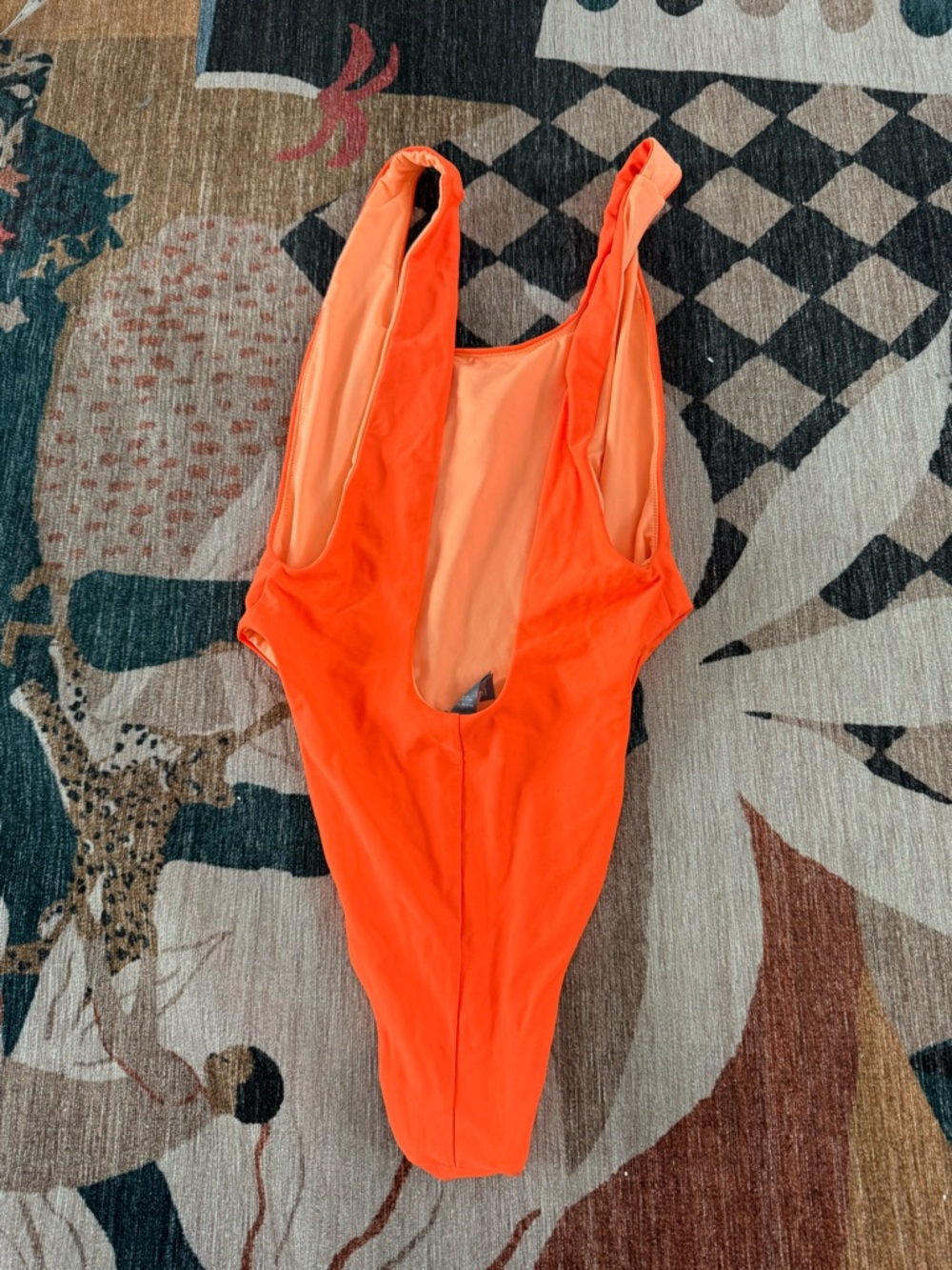 aerie Neon Orange One-Piece Swimsuit - Picture 2 of 5
